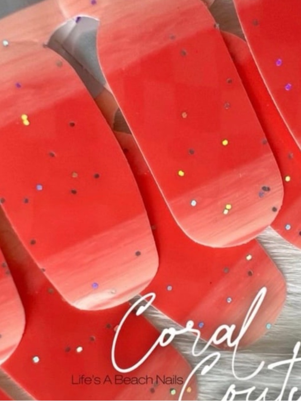 *Retired* Color Street: Coral Couture | Orange Ombré Summer Vacation Glitter - Picture 8 of 11